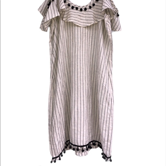 Sam & Lavi size medium cream & black striped dress - Picture 5 of 8